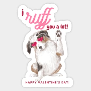 Puppy Valentine Sticker